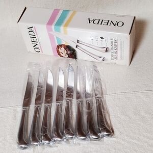 Oneida Stainless Steel Pistol Handle Steak Knives - Set of 8